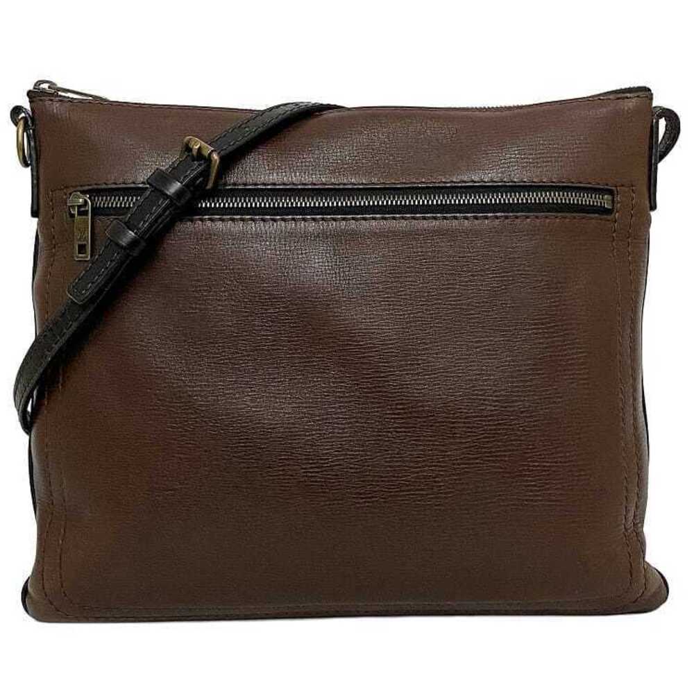 Louis Vuitton Sac Plat Shoulder Bag Brown Cafe Utah Crossbody Messenger Zipper
